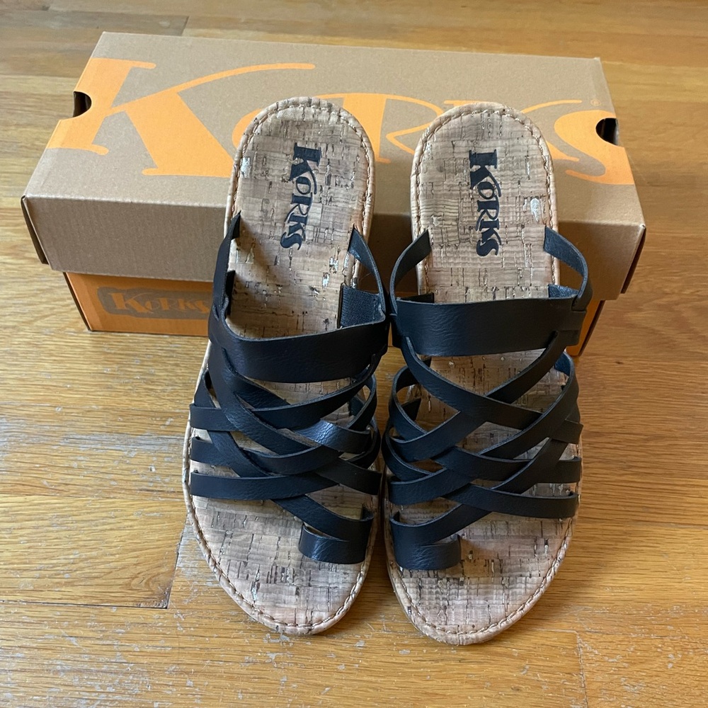Korks Scout Sandals Black US 8/EUR 39